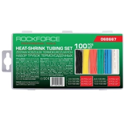 Трубки термоусадочные, набор 100пр. RockFORCE RF-068667