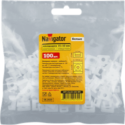 Площадки Navigator 95 704 NFP-15x10-100-WH под винт (100 шт/упак)