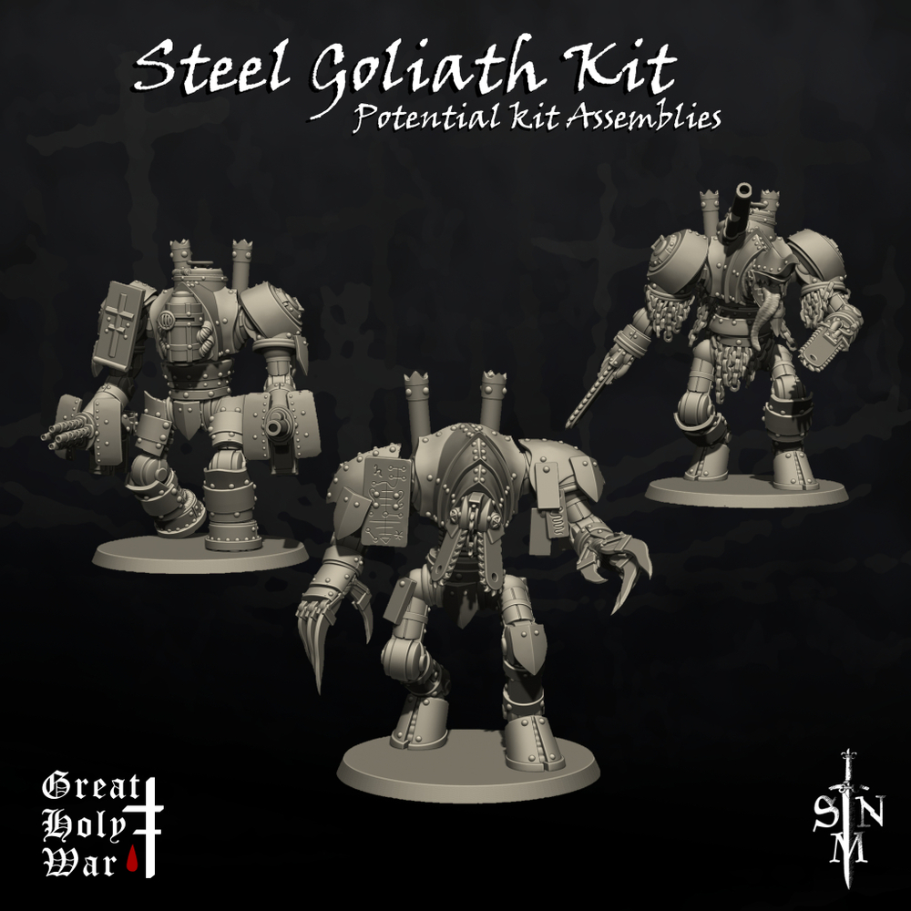 Миниатюра Trench Crusade Great Holy War Steel Goliath Kit