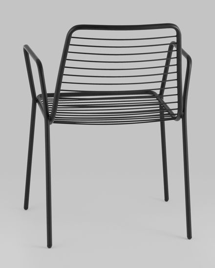 Стул с подлокотниками Дели металл черный