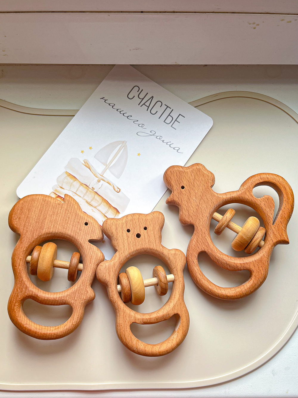 Деревянная погремушка Белочка euro Леснушки