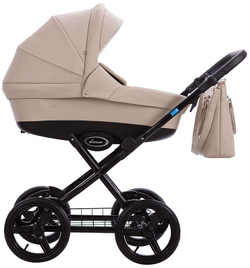 Детская коляска AroTeam Cocoline Prima 3 в 1 с автокреслом Avionaut Cosmo 02 св.бежевая кожа