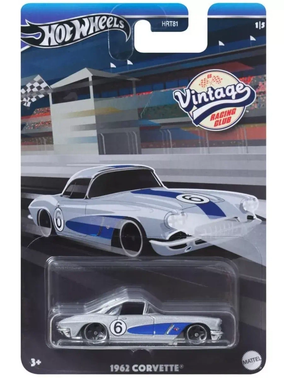 Машинка Хот Вилс Vintage 1962 Corvette HRT81 HRV06