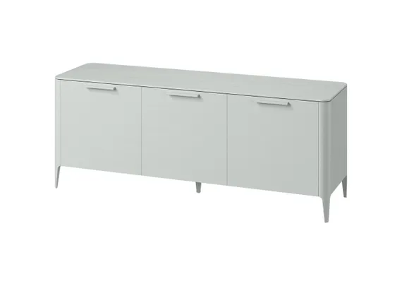 Тумба Type oak 3 двери ширина 180 см (светло-серый)
