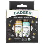 Badger, Organic, набор бальзамов для губ с маслом какао, 4 упаковки по 7 г (0,25 унции)