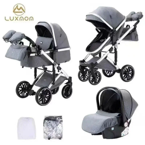 Детская коляска Luxmom F2A 3в1 (серый)