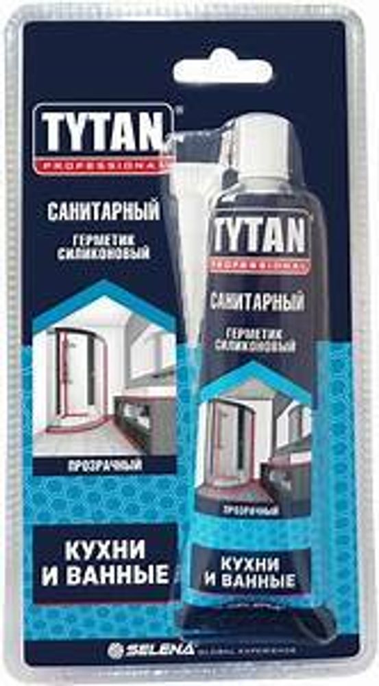Герметик силиконовый санитарный 85мл прозрачный Tytan (Титан) Professional
