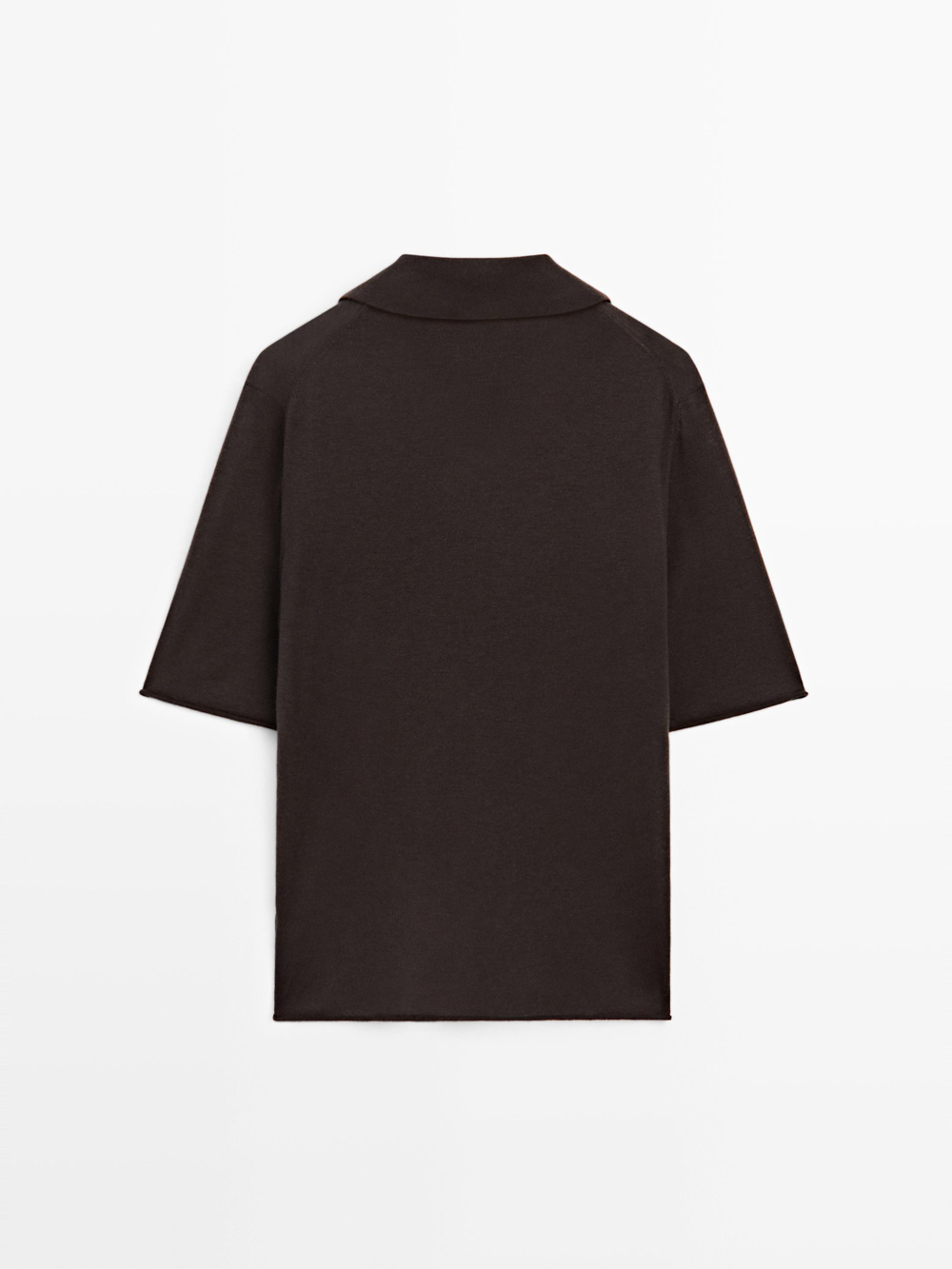 Massimo Dutti Свитер оверсайз из смесовой шерсти и шелка, коричневый