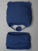Шапка и снуд вязаная демисезонная для детей