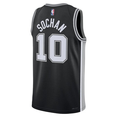 Баскетбольная джерси Nike San Antonio Spurs Icon Edition 2022/23 Dri-FIT NBA Swingman Jersey Jeremy Sochan Black