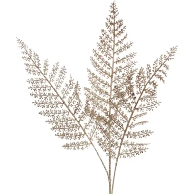 Ветка декоративная «Сверкающий папоротник» 86 см, Шампань