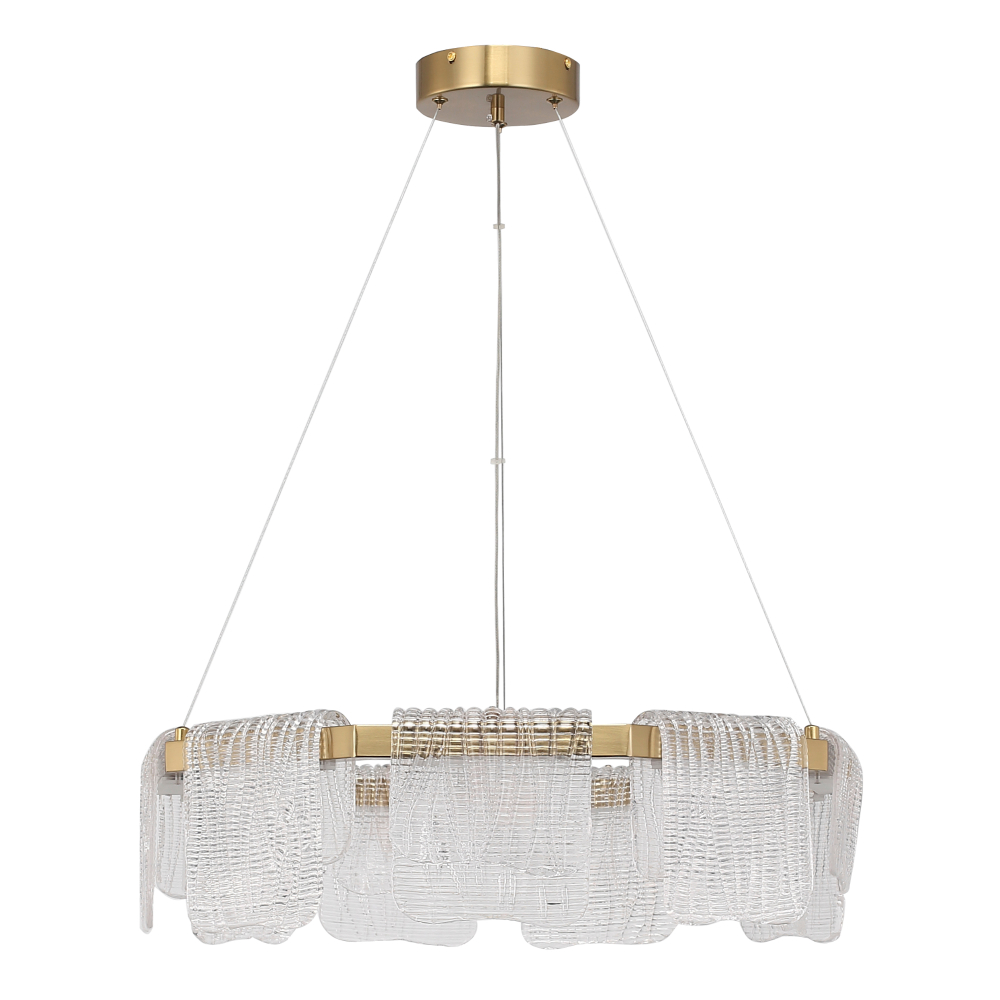 SL6021.203.54 Светильник подвесной ST-Luce золотистый/прозрачный LED 1*54W 4000K VOILE