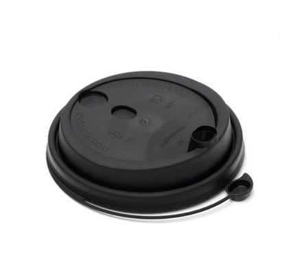 Крышка PP со съемным питейником d=80мм, черная матовая