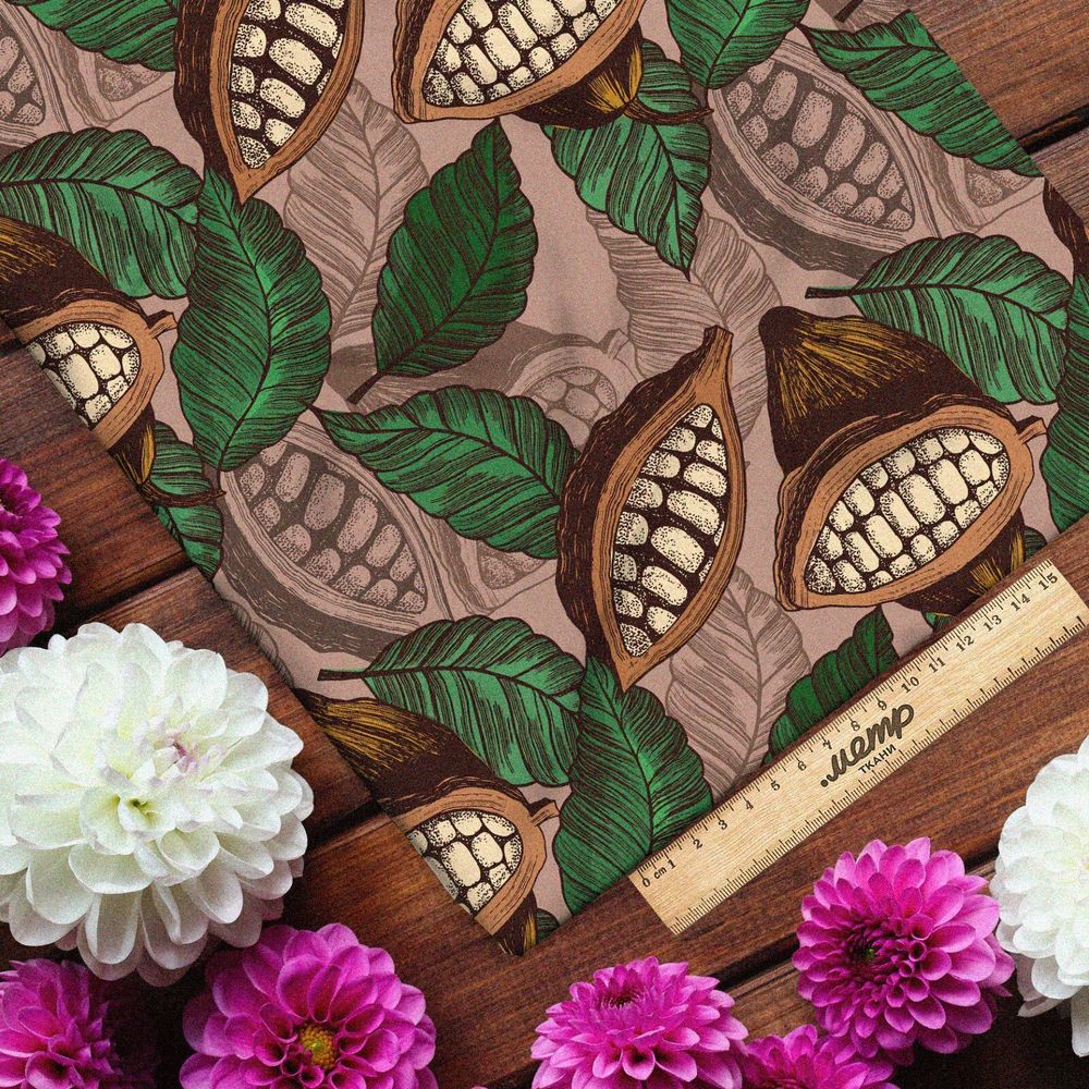 Ткань оксфорд 210 какао-бобы