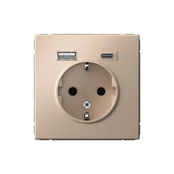 ARTGALLERY РОЗЕТКА 16А с 2 USB A+C, 5В/2,4А/3,0А, 2х5В/1,5А, механизм, ПЕСОЧНЫЙ