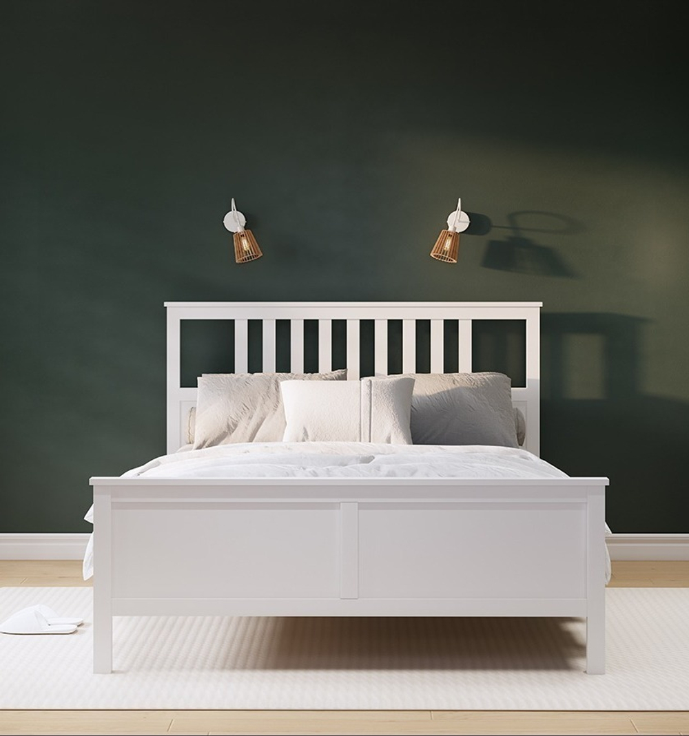 Двуспальная кровать, КЫМОР (HEMNES), 160х200 см, белый