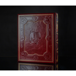 Семейная родословная книга "Манускрипт", натуральная кожа (гранат)