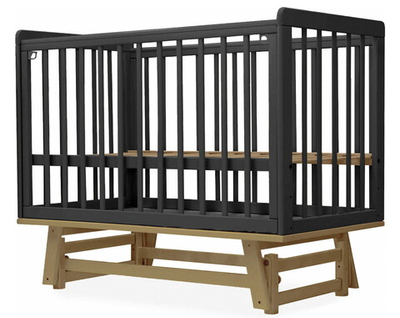 Детская кроватка Sweet Baby Palladio тёмно серый/натуральный