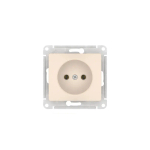 GLOSSA РОЗЕТКА без заземления без шторок, 16А, мех., быстрозажим. клем., БЕЖЕВЫЙ