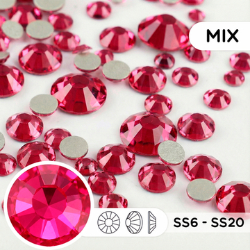 Набор стеклянных страз (mix размеров) — Rose