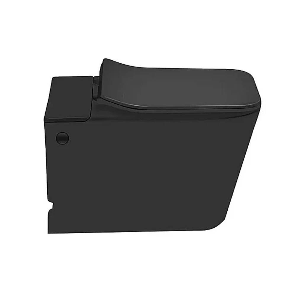 Унитаз подвесной SantiLine SL-5032MB черный матовый, безободковый, с крышкой микролифт
