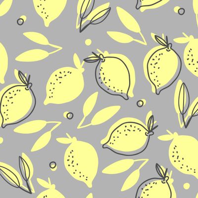 Лимоны на сером фоне