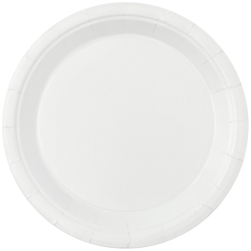 Тарелки бумажные в белом цвете, 17 см/ 23 см, 6 шт