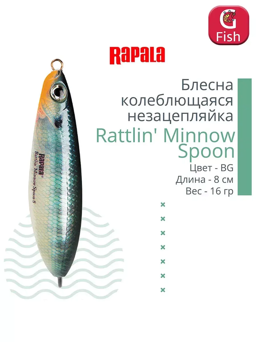 Блесна колебалка Rattlin' Minnow Spoon /PEL