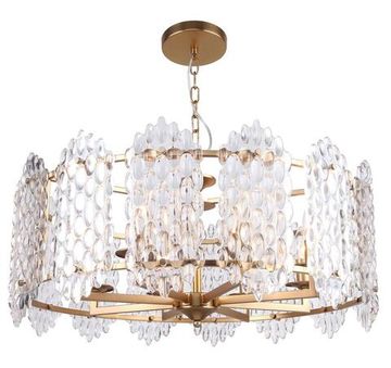 Люстра подвесная 8*Е14 1007/03/08P бронза Glazgo Stilfort