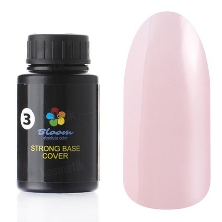 База Bloom Strong COVER жесткая №03 30мл (светлый розовый) (без кисти)