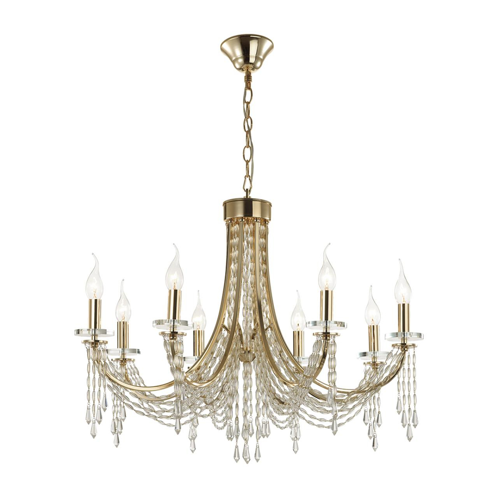 5063/8 CLASSIC ODL24 625 золото/прозрачный/металл/хрусталь Люстра E14 8*40W CAPEL