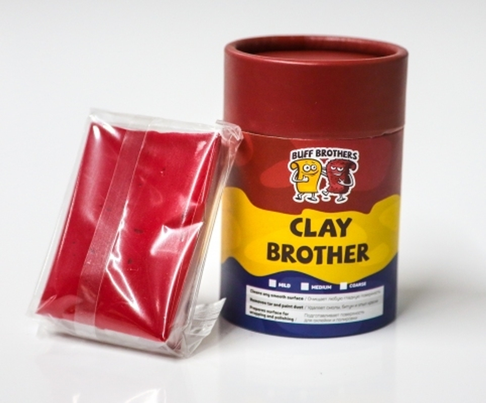 BUFF BROTHERS CLAY DARK MAROON.Глина полировальная полуабразивная  100г