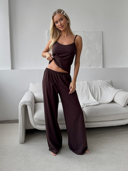 Комплект пижамный шоколадный