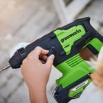 Перфоратор акк. Greenworks RH324, 24V, б/щет, SDS+, 2 Дж, 4500 уд/мин, 24 мм,1х2Ач,ЗУ (3803007CUA)