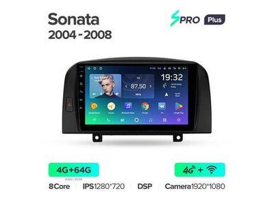 Магнитола Teyes SPRO Plus 4-64 Hyundai Sonata NF 2004 — 2008 9.0"