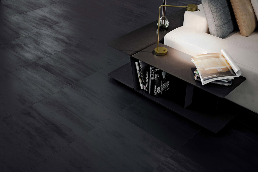 Керамогранит Sonik Black 60x60 см 1.08 м² матовый цвет синий