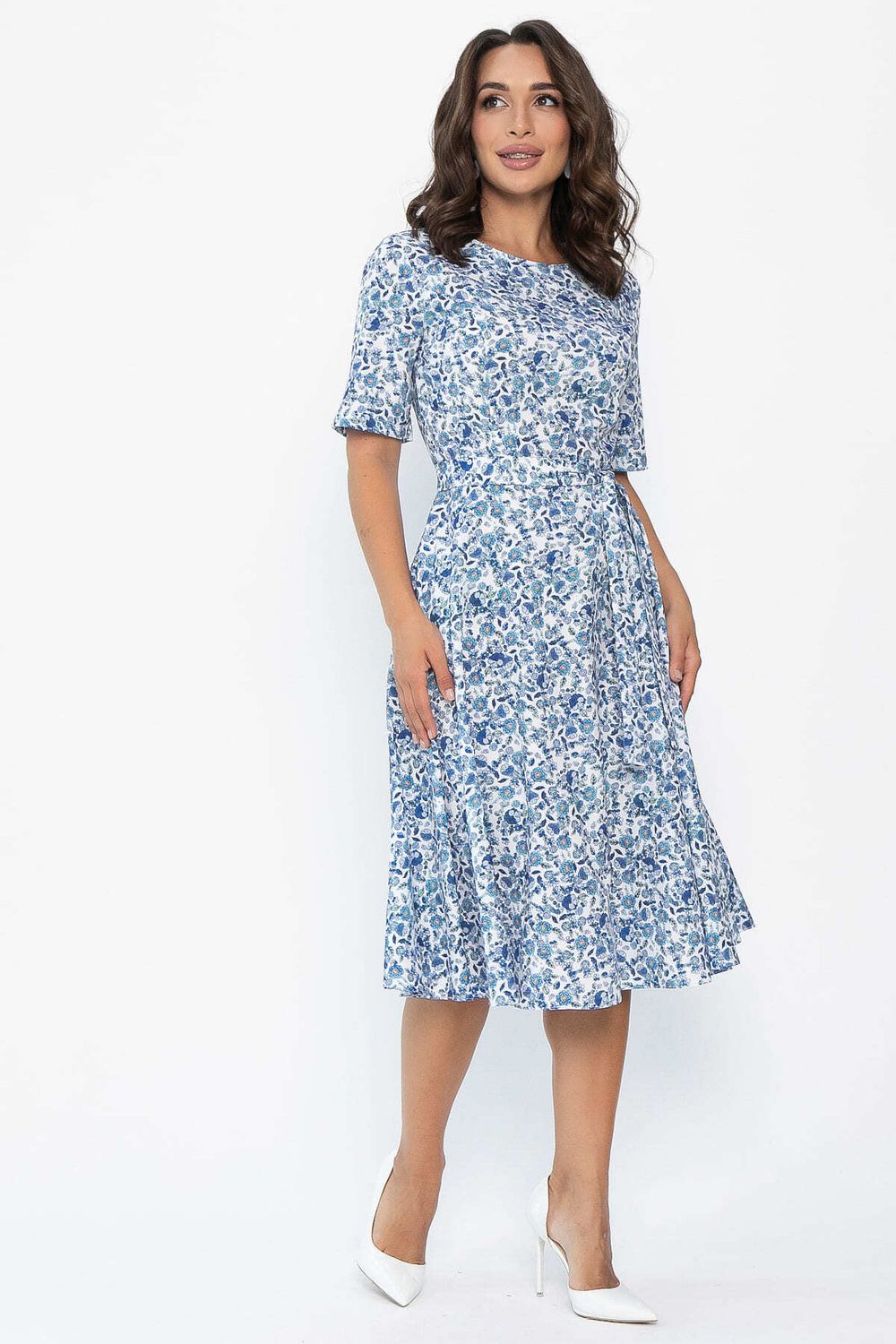 Платье Стиляги (бело-голубое) П13998-16М LT Collection