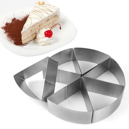 Набор металл форм для сборки кусочков торта (6 шт 20см)