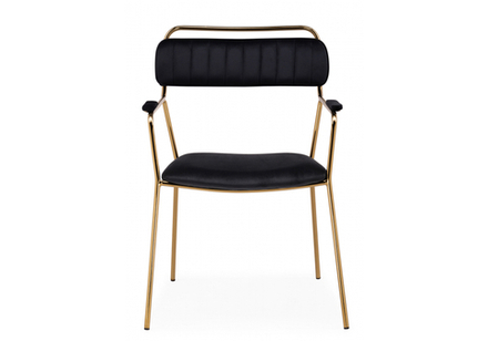 Стул на металлокаркасе Woodville Aspen black, gold