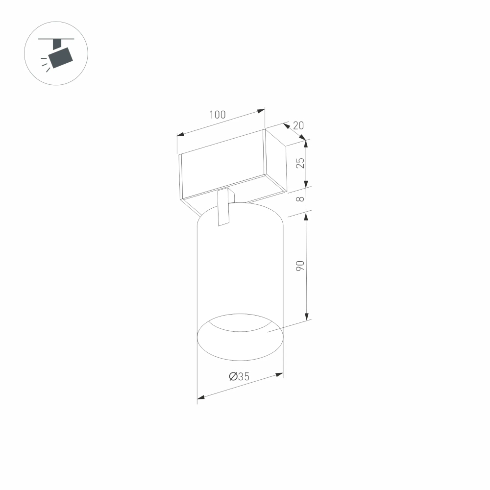 Светильник MAG-SPOT-25-R90-9W Day4000 (BK, 30 deg, 24V, DALI) (Arlight, IP20 Металл, 5 лет) 046300