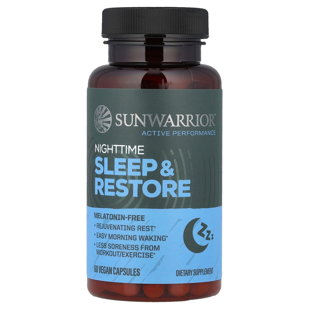Sunwarrior, Nighttime Sleep & Restore, 60 веганских капсул