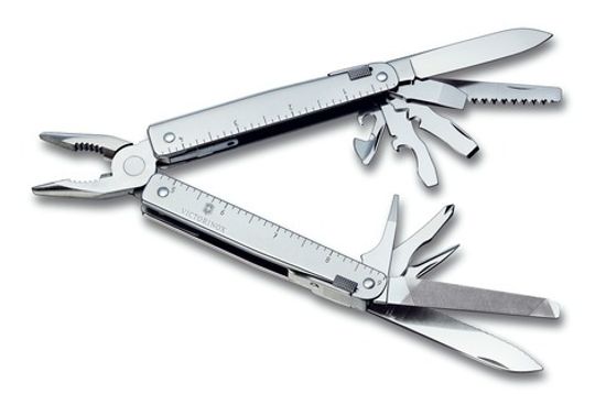 Многофункц. инстр.-т Victorinox Мод. SwissTool (лезвие serrated+напильник)(115мм)(чехол: нейлон) - 27 функций