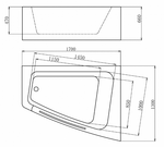 Акриловая ванна Gemy G9056 K L