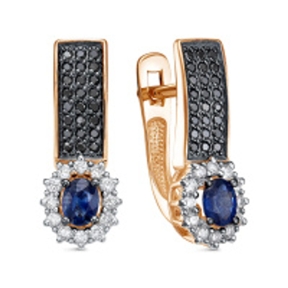 Серьги из золота с сапфирами