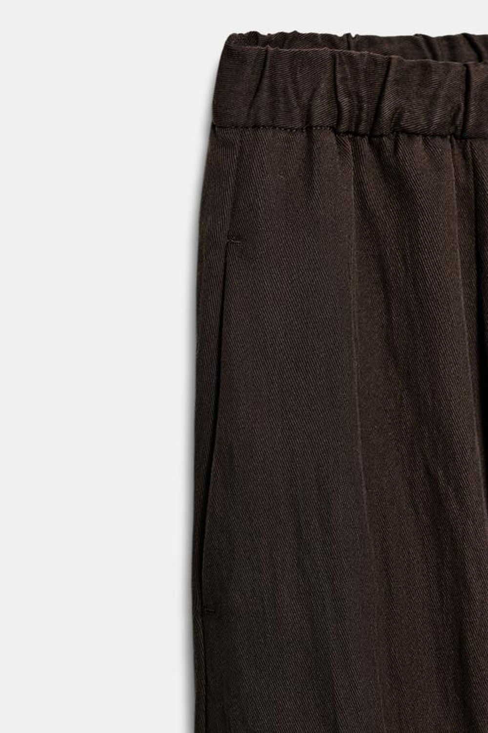 ZARA БРЮКИ BARREL — ZW COLLECTION, КОРИЧНЕВЫЙ