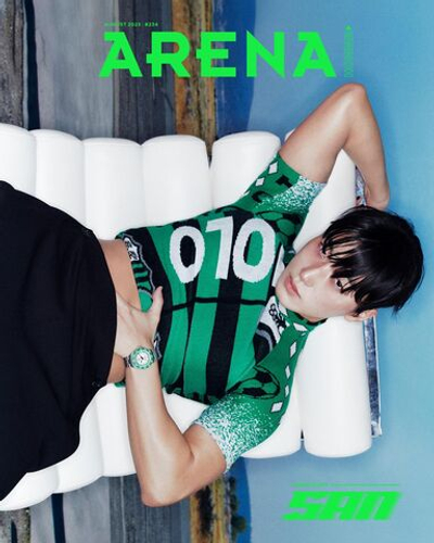 публикация ARENA HOMME + - 2025.08 ATEEZ SAN E Type