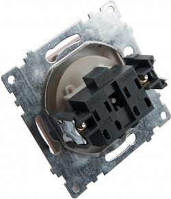 Розетка с заземлением и со шторкой, без рамки Stekker Катрин 39596