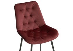 Стул на металлокаркасе Гояр винный / черный глянец