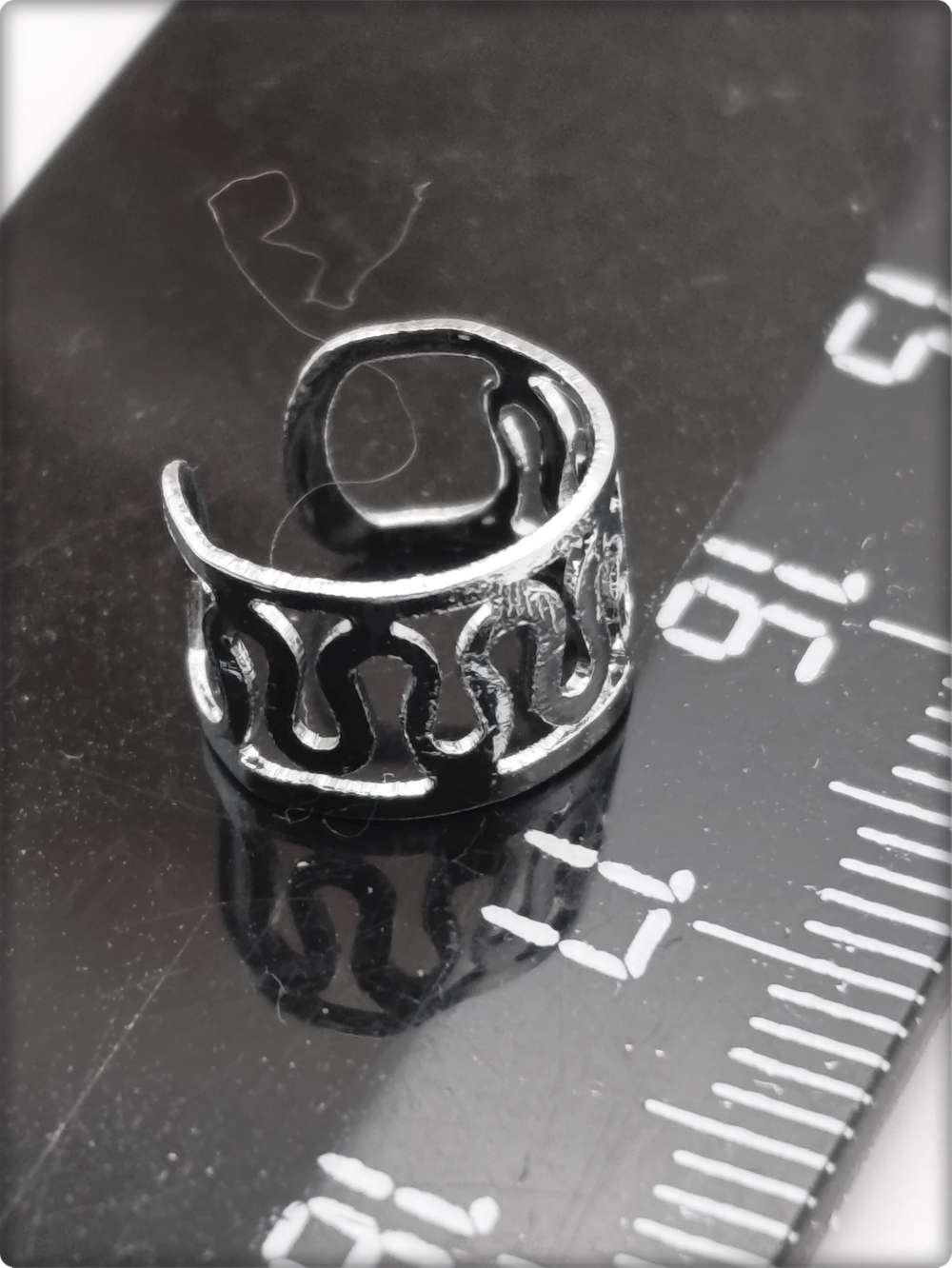 Клипса без прокола уха"Волна".