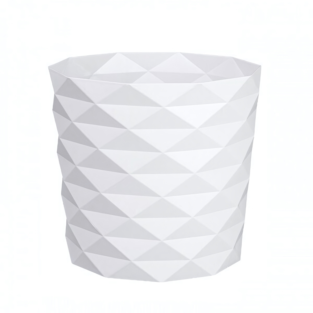 Кашпо "Диамант" (3л) с дренажной вставкой Цв. Белый